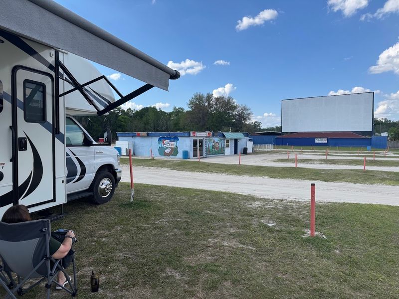 Overnight RV Camping With A Movie View