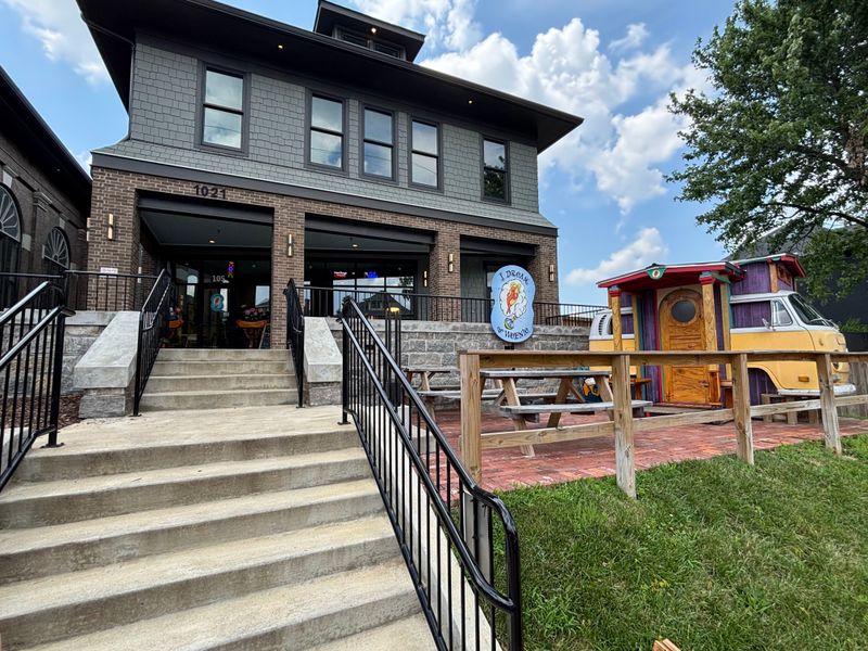 The Iconic VW Bus And Brick And Mortar Duo