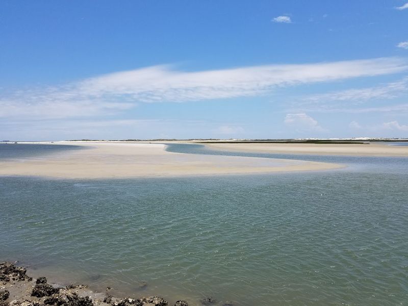 Expansive Sandbars at Low Tide