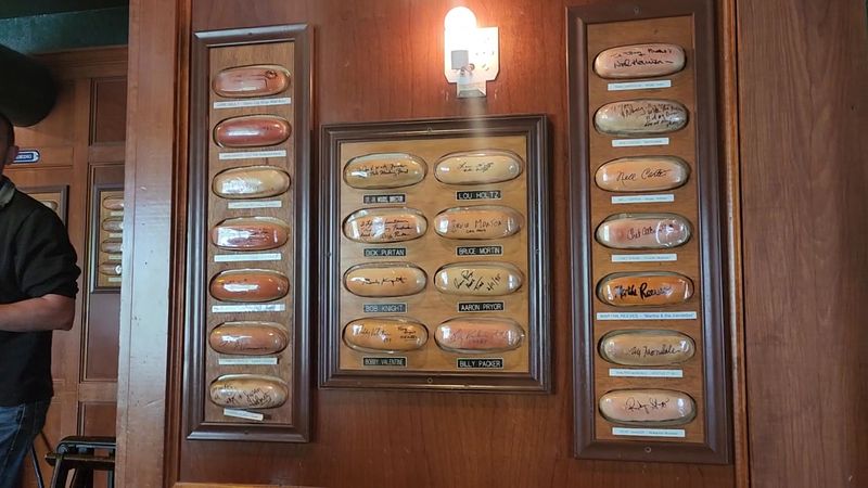 The Signed Hot Dog Buns Wall