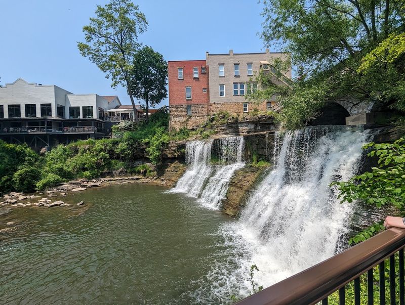 Chagrin Falls Waterfall and Main Street