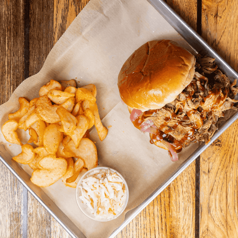 Pulled Pork Sandwich That Needs Two Hands