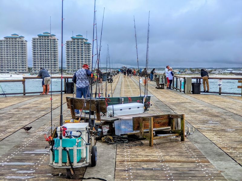 Navarre Beach Pier Extends Into The Gulf