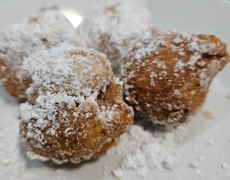 Sweet Fritters Dusted With Powdered Sugar Heaven