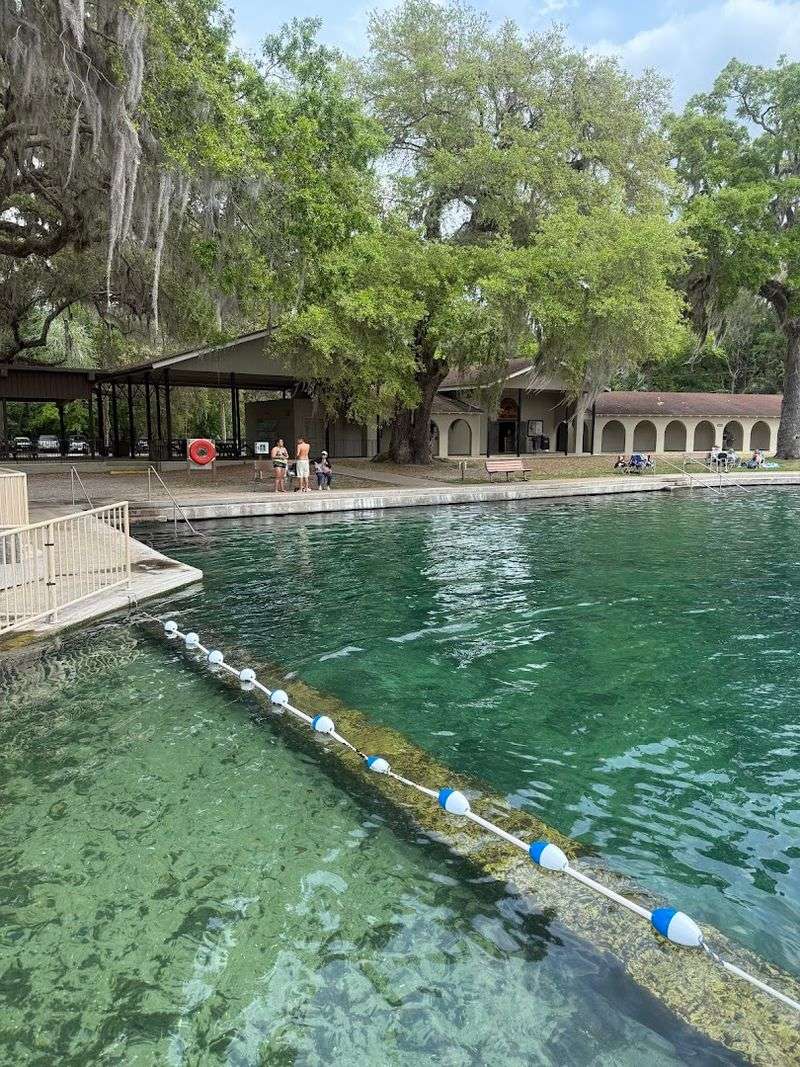Swimming in the 72-Degree Spring Pool