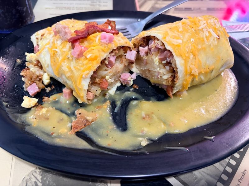 The breakfast burritos are the headliners