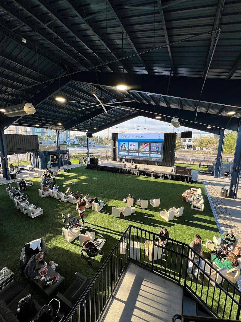 Live Music Stage With Massive Screen