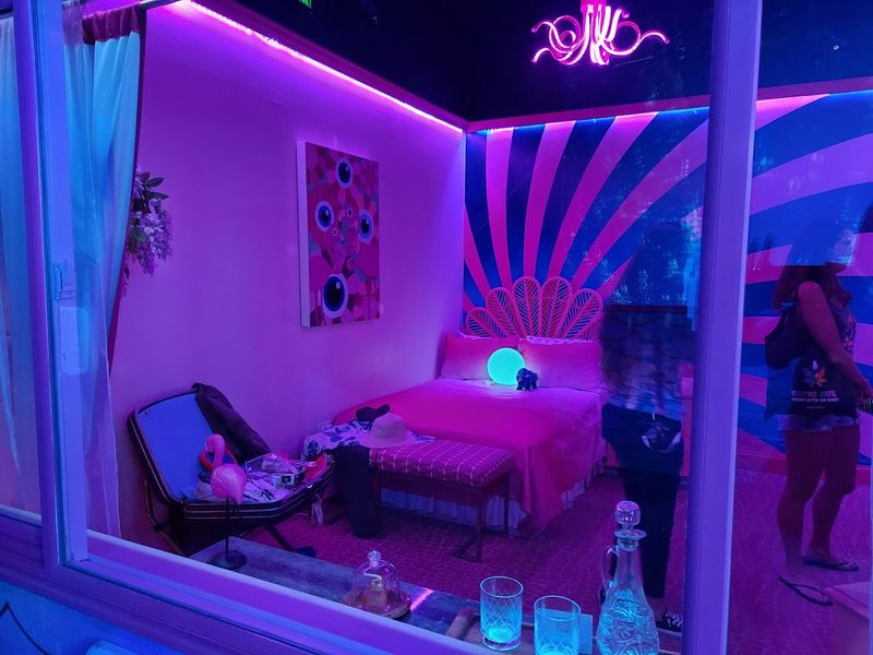 The Blacklight Polka Dot Hallway