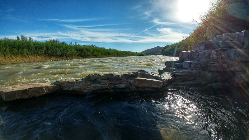 Hot cold river contrast