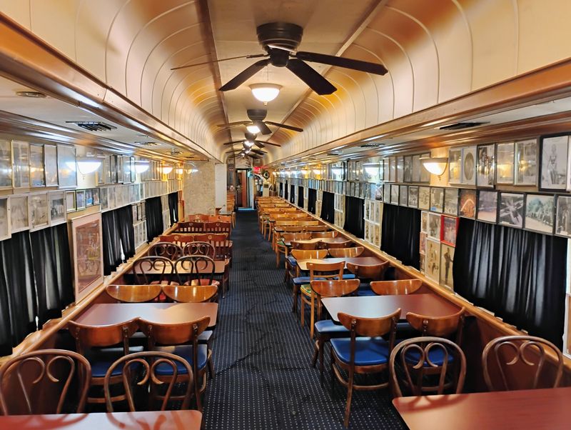Dining Inside Historic Ringling Rail Cars
