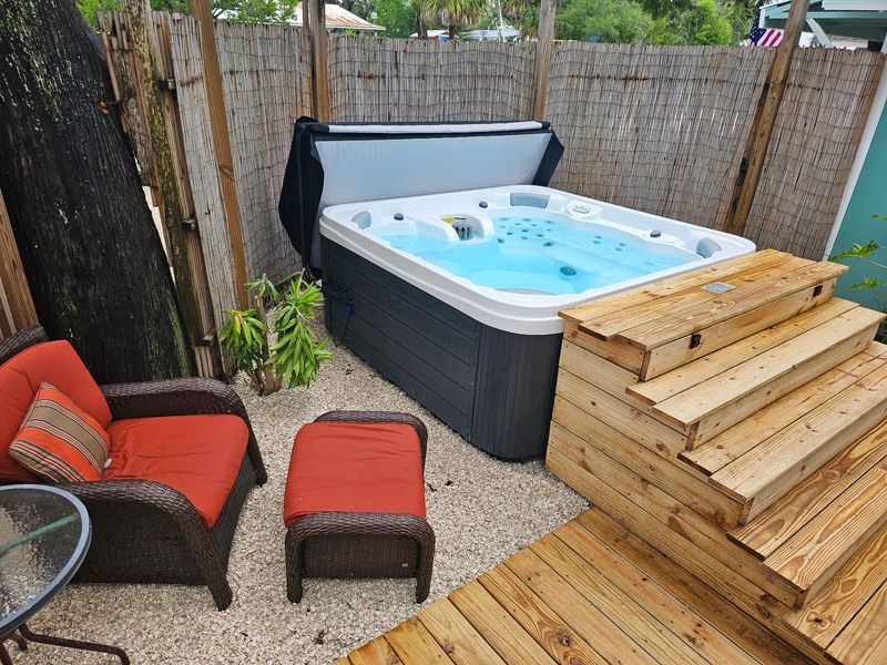 Evenings Belong to the Hot Tub and Lounge Area