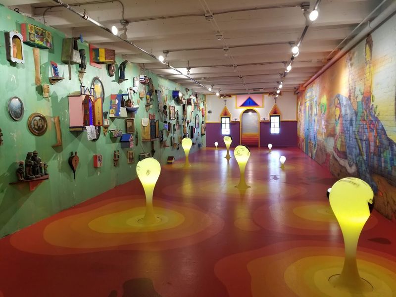 Inside the room-sized installations