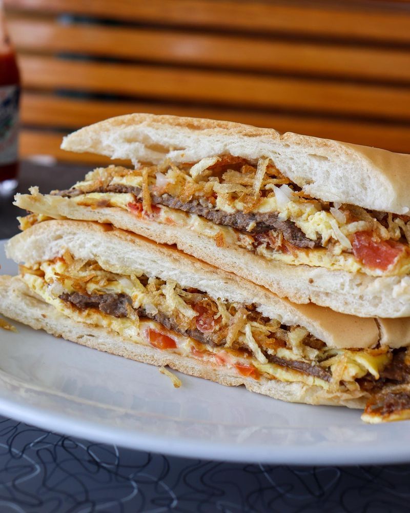 Pan Con Bistec With a Splash of Hot Sauce