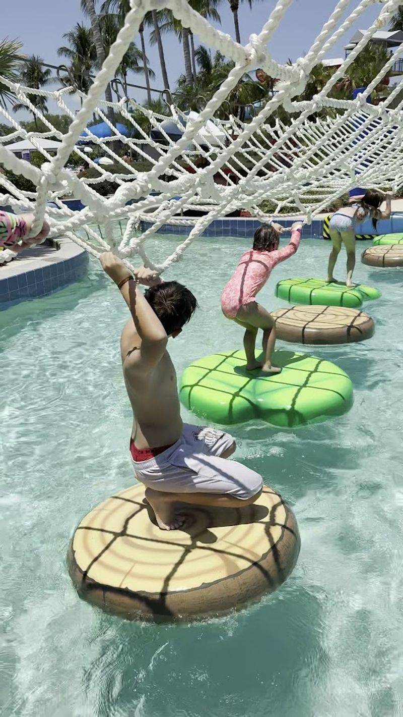 The Four-Foot Pool With Ninja Course Action