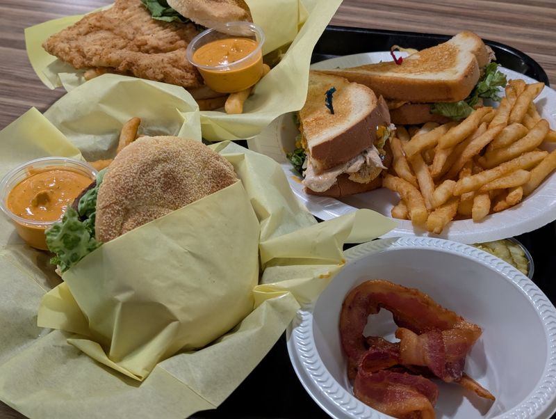 Good Luck Double Cheeseburger With Bacon