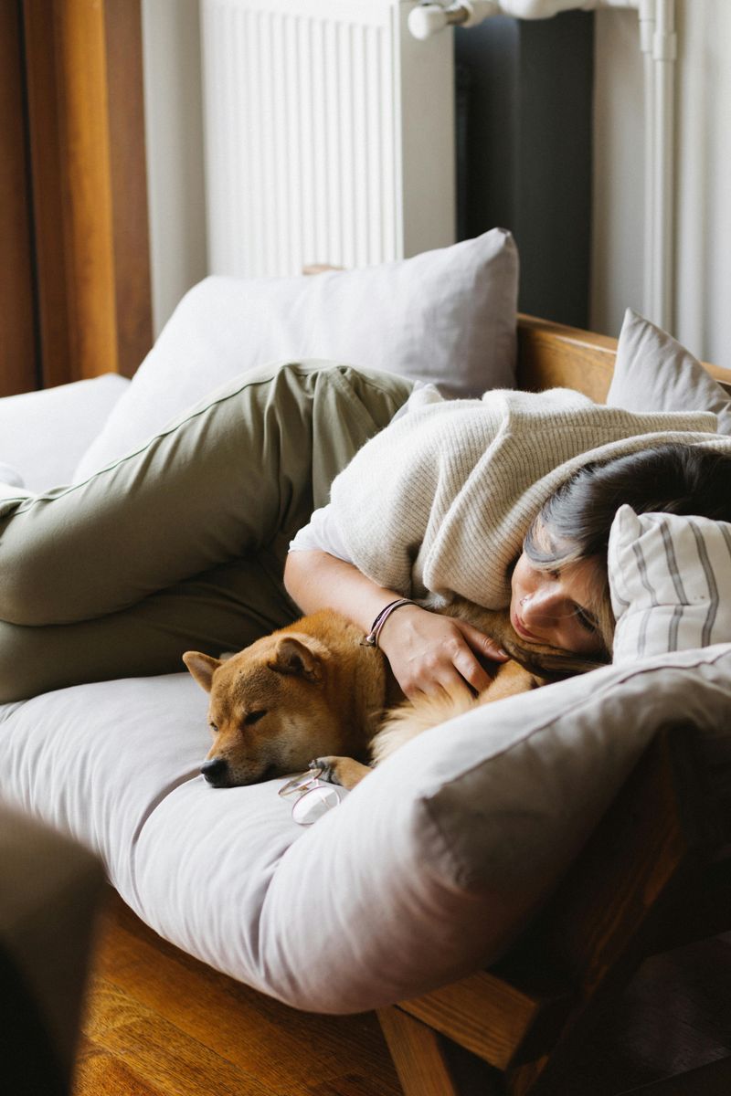 Snuggle Time and Massage on the Couch