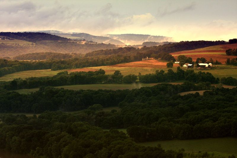 Sunset Over Winslow Township Roads