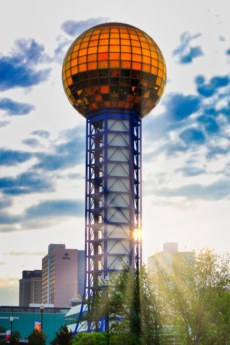 Take in the city from the Sunsphere observation deck
