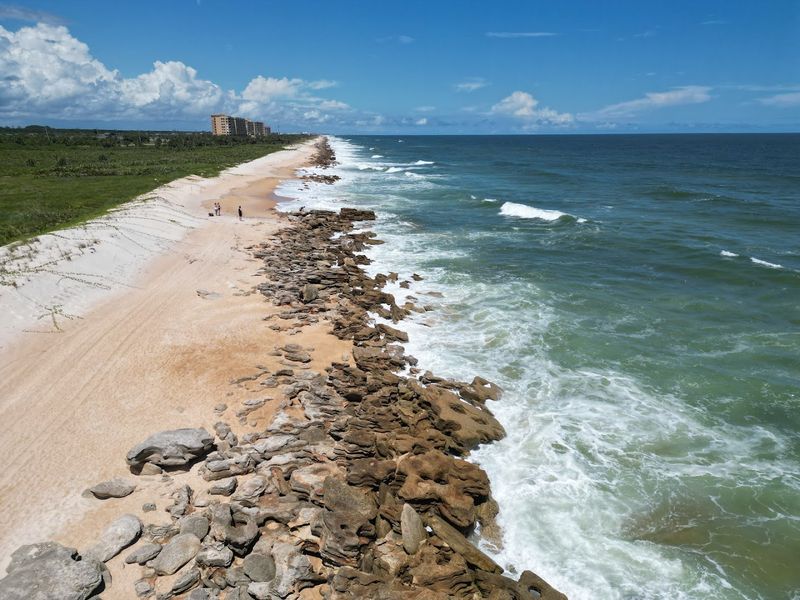 The coquina rock shoreline you have to see to believe