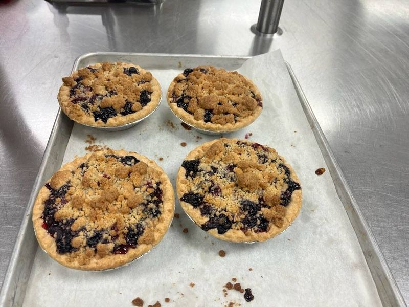 Student-Baked Blueberry Pies