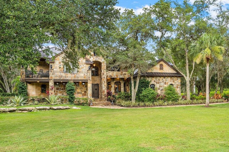 Grand Stone Entry and Courtyard