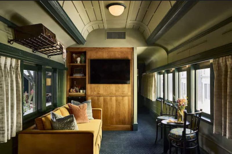 Sleep Inside a Restored Train Car
