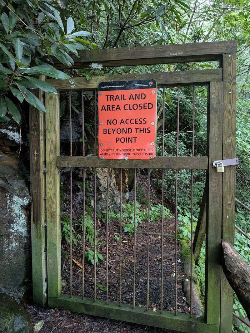 The stretch of trail you still cannot access today