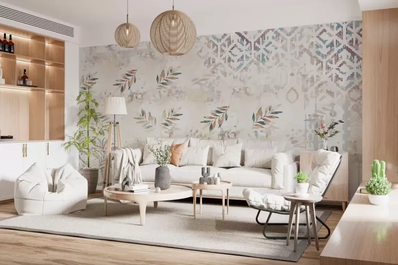Features From Boomer Homes Gaining Popularity In Arkansas - Decor Hint Patterned Wallpaper Adds Personality