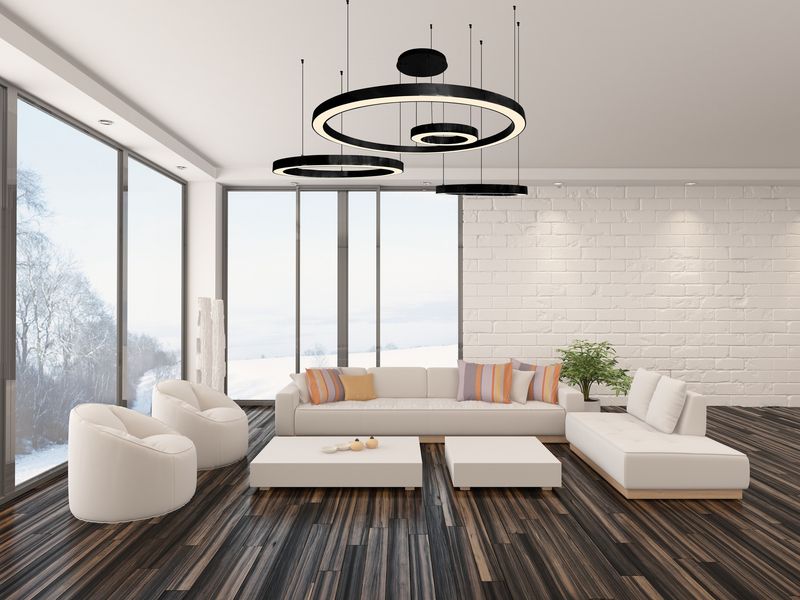 20 Modern Living Room Ideas That Feel At The Cutting Edge Of Design, Yet Still Soft And Inviting - Decor Hint Statement Lighting as Functional Art