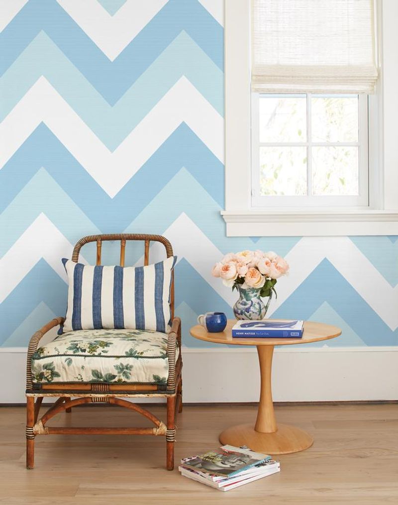 North Carolina Designers Say These 17 Styles Are Headed For Retirement - Decor Hint Chevrons and geometric wallpaper