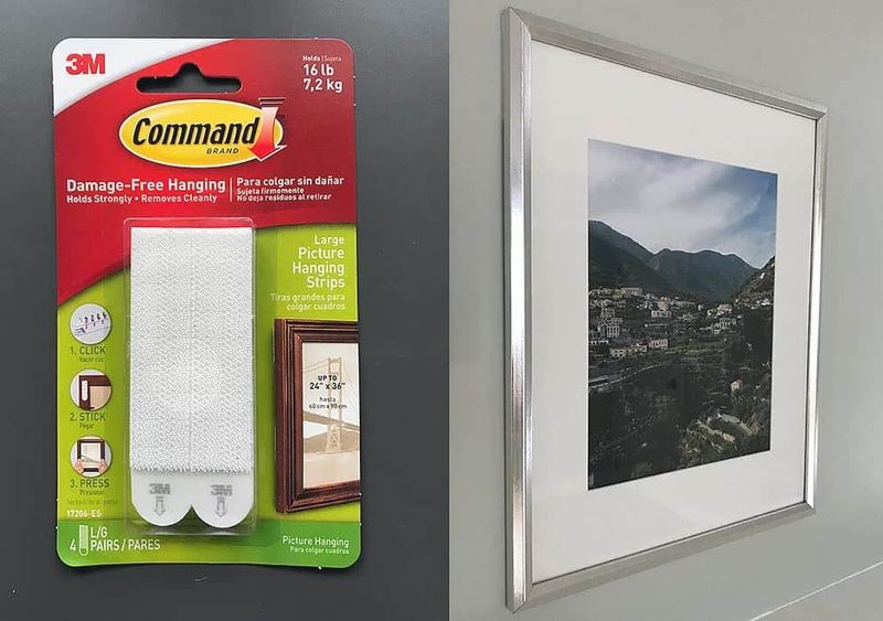 Stop Making Holes In Your Wall And Use A Paperclip Trick To Hang Decor - Decor Hint Command Strips And Paperclip Combo For Medium Art