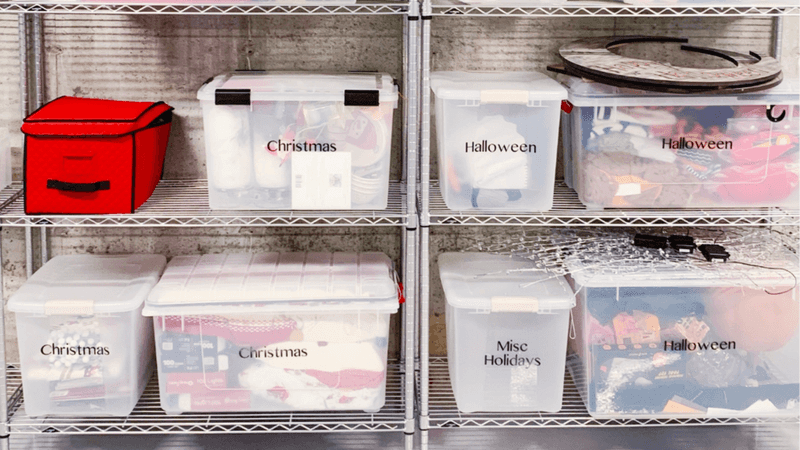 Labeled Bins for Seasonal Items