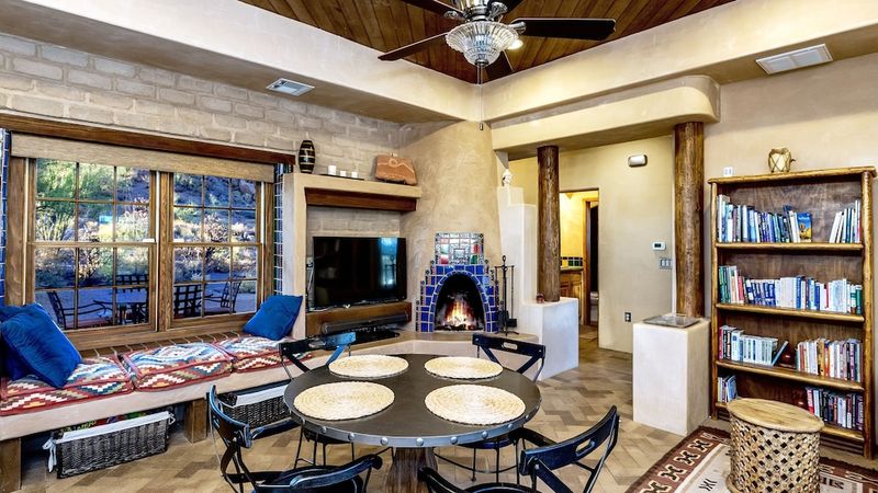 How Indiana Homes Are Using Desert-Inspired Designs In Unexpected Ways - Decor Hint River Rock Fireplaces With Desert-Inspired Tile Work