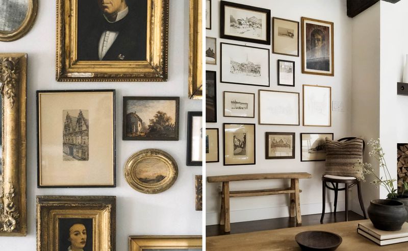 19 Interior Trends That Are Making Antique Collecting Cool Again - Decor Hint Gallery Walls With Vintage Frames