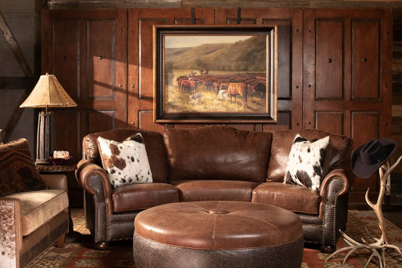 Leather and Cowhide Accents