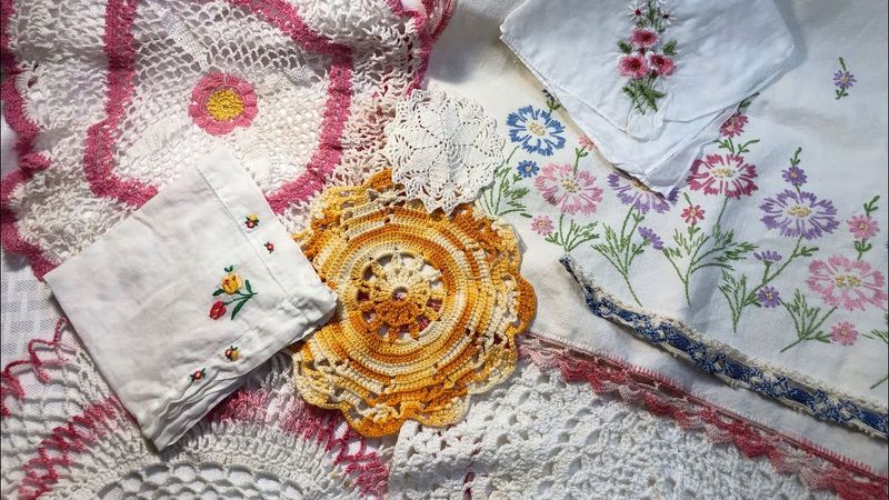 10 Types Of Antiques That Lose Value Over Time And 6 That Are Now Totally Worthless - Decor Hint Faded or torn embroidered linens