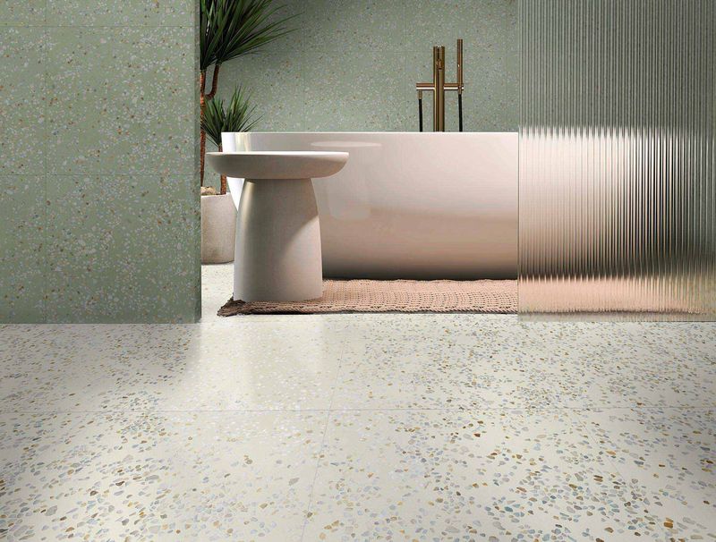 22 Luxury-Look Floors To Suit Every Budget - Decor Hint Terrazzo-Look Porcelain