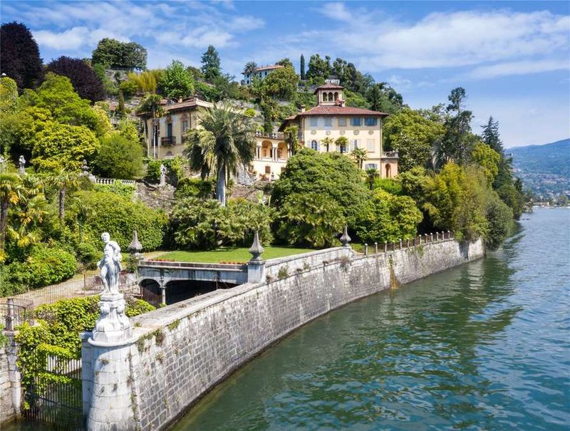 12 Beautiful Homes Sitting On The World's Best Lakes - Decor Hint Historic Stone Villa on Lake Maggiore, Switzerland