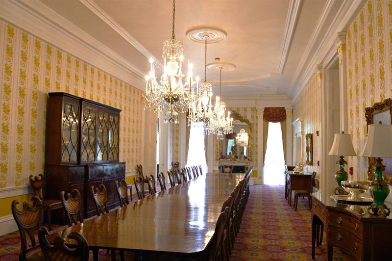 Inside Alabama's Forgotten Mansion Overflowing With Antique Treasures - Decor Hint Period Dining Room Where Governors Feasted