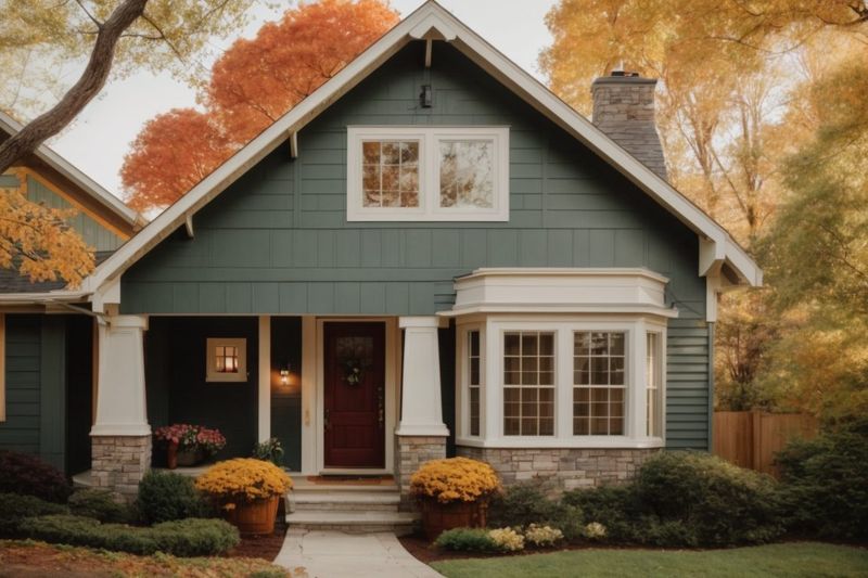 Painted Wood Siding In Earthy Tones