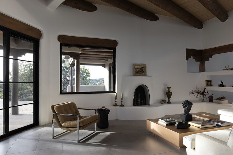 How New Mexico Homes Combine Rustic Charm With Modern Style - Decor Hint Traditional Kiva Fireplaces With Modern Twists
