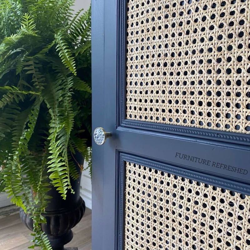 22 Design Moves New Yorkers Use To Modernize Wood Cabinets Before Painting - Decor Hint Replacing Center Panels with Cane