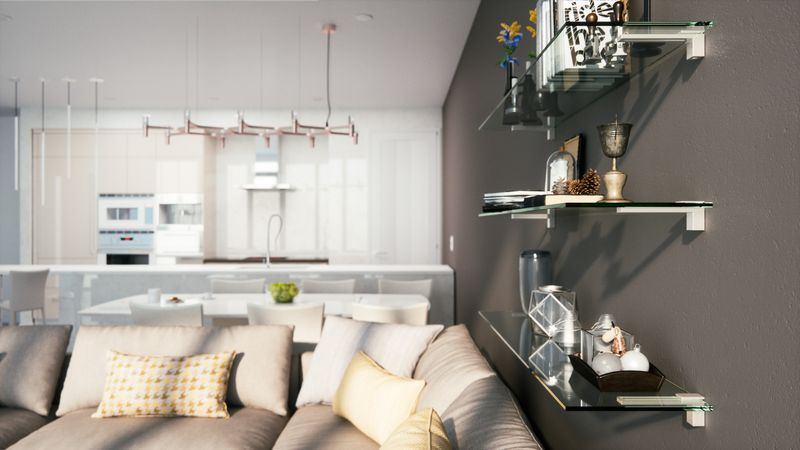 26 Living Room Design Tweaks That Feel Custom (But Aren't Pricey) - Decor Hint Upgrade Basic Shelving With Brackets