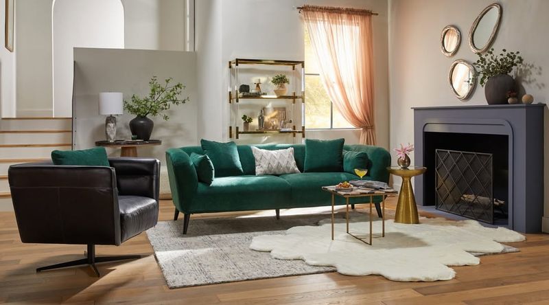 10 Old-Fashioned Couch Colors That Are Aging Your Living Room, And 10 To Pick Instead - Decor Hint Emerald Green: Bold and Timeless