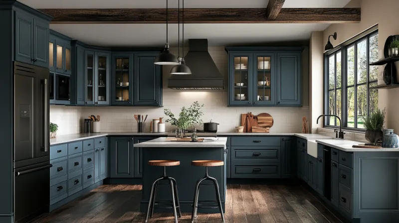 12 Kitchen Colors Designers Say You Should Try In 2025 Instead Of Many Shades Of Green (Plus 6 More Gorgeous Shades) - Decor Hint Slate Blue-Gray