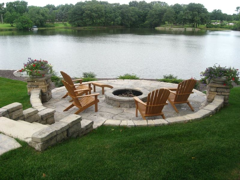 Waterfront Fire Pits And Seating Areas