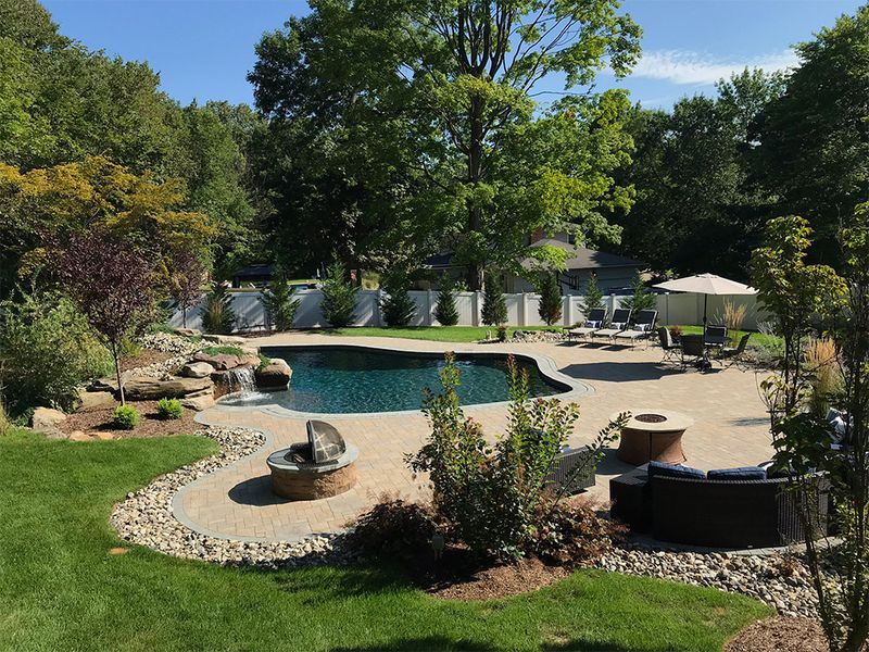 Charming Outdoor Features Seen In New Jersey Homes - Decor Hint Natural Swimming Ponds With Native Landscaping