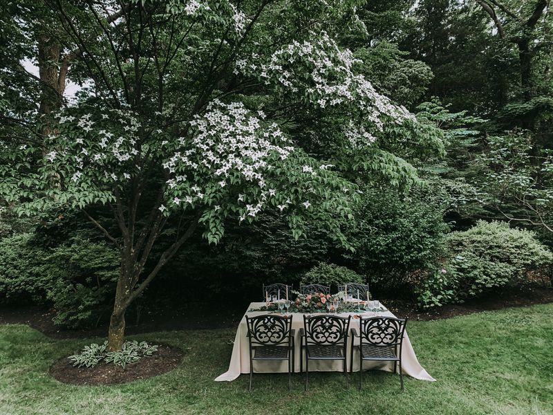 Charming Outdoor Corners That Give Georgia Homes Their Magic - Decor Hint Wrought Iron Bistro Sets Tucked Under Trees