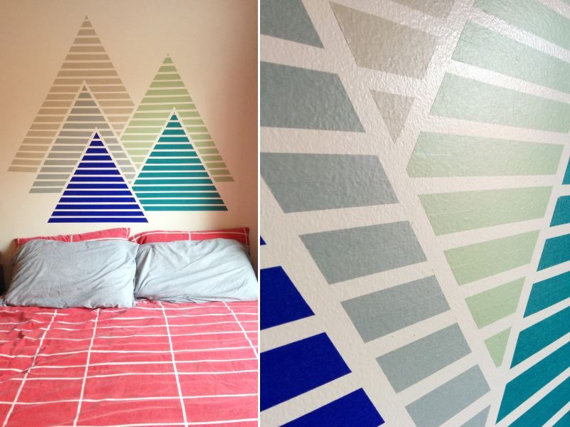 30 Smart Home Decorating Ideas That Cost Almost Nothing - Decor Hint Washi Tape Wall Designs