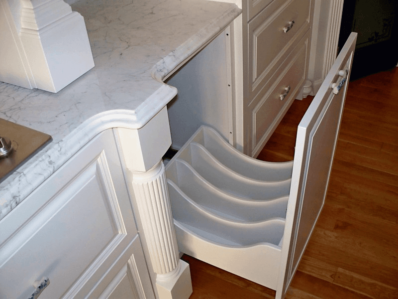 33 Organizing Hacks To Transform Your Home - Decor Hint Vertical File Folder Bakeware Storage